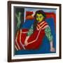 Seated Girl-Ernst Ludwig Kirchner-Framed Giclee Print