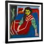 Seated Girl-Ernst Ludwig Kirchner-Framed Giclee Print