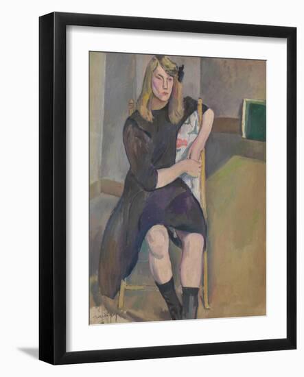 Seated Girl-Jules Pascin-Framed Giclee Print