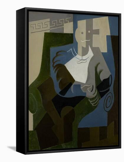 Seated Harlequin, C.1920-Juan Gris-Framed Stretched Canvas
