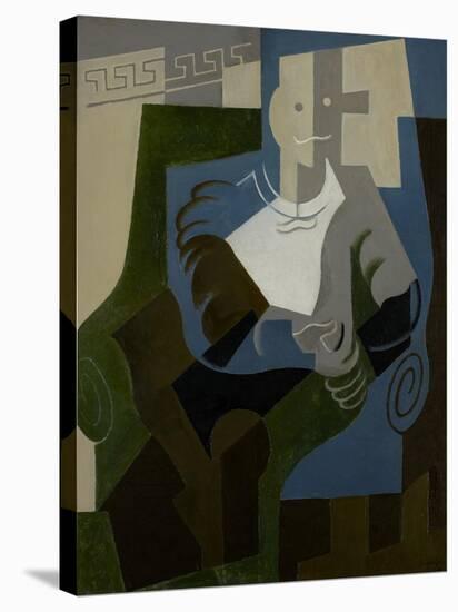 Seated Harlequin, C.1920-Juan Gris-Stretched Canvas