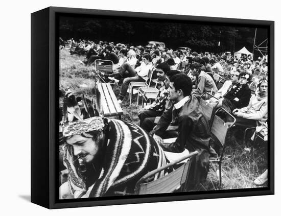 Seated Hippies 1967-null-Framed Stretched Canvas