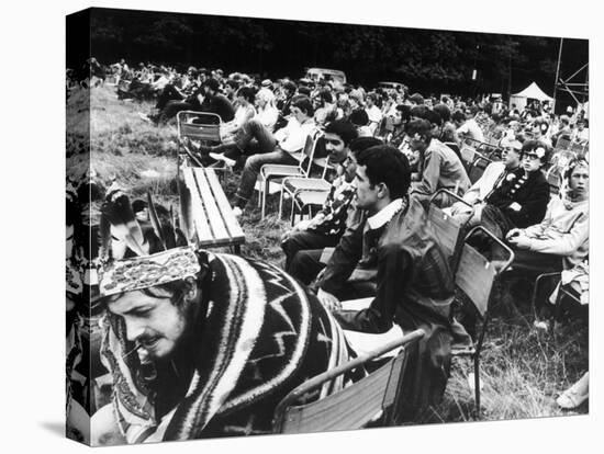 Seated Hippies 1967-null-Stretched Canvas