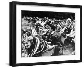 Seated Hippies 1967-null-Framed Photographic Print