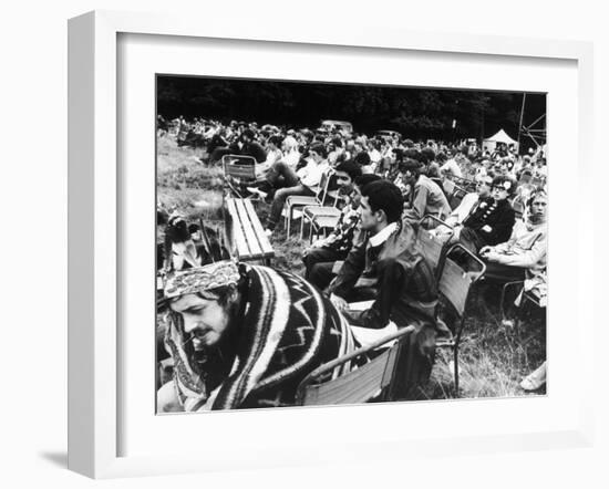 Seated Hippies 1967-null-Framed Photographic Print