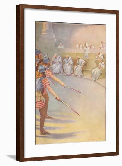 'Seated in chairs of ivory, sat a number of strange, venerable old men', c1912-Ernest Dudley Heath-Framed Giclee Print