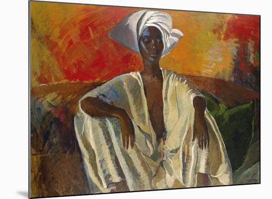 Seated in White-Boscoe Holder-Mounted Premium Giclee Print