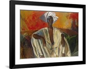 Seated in White-Boscoe Holder-Framed Premium Giclee Print