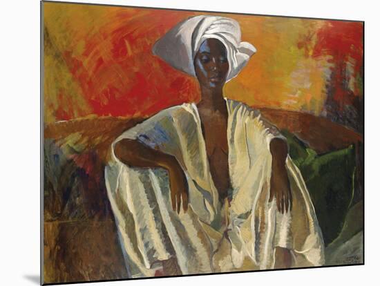 Seated in White-Boscoe Holder-Mounted Giclee Print