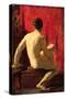 Seated Male Model-William Etty-Stretched Canvas