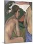 Seated Male Nude in a Landscape, circa 1889-90-Charles Filiger-Mounted Giclee Print