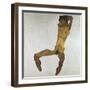 Seated Male Nude (Self-Portrait) - Schiele, Egon (1890-1918) - 1910 - Oil on Canvas - 152,5X150 - L-Egon Schiele-Framed Giclee Print