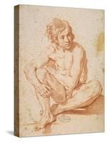 Seated Male Nude-Pesarese Cantarini-Stretched Canvas