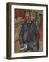 Seated Man, 1898-1900 (Oil on Canvas)-Paul Cezanne-Framed Giclee Print