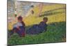 Seated Man and Reclining Woman, Study for A Sunday Afternoon on the Island of La Grande Jatte, 1884-Georges Pierre Seurat-Mounted Giclee Print