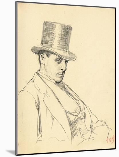 Seated Man with Top Hat, C. 1872-1875-Ilya Efimovich Repin-Mounted Giclee Print