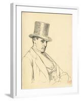 Seated Man with Top Hat, C. 1872-1875-Ilya Efimovich Repin-Framed Giclee Print