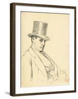 Seated Man with Top Hat, C. 1872-1875-Ilya Efimovich Repin-Framed Giclee Print