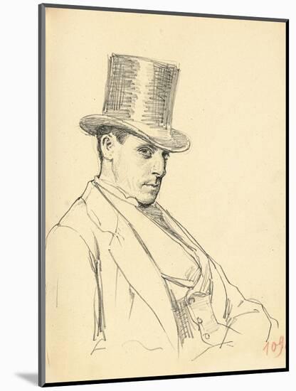 Seated Man with Top Hat, C. 1872-1875-Ilya Efimovich Repin-Mounted Giclee Print