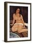 Seated Nude, 1917-Amedeo Modigliani-Framed Premium Giclee Print