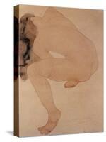 Seated Nude Bending over-Auguste Rodin-Stretched Canvas