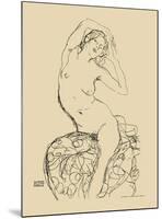 Seated Nude, c.1914-16-Gustav Klimt-Mounted Art Print
