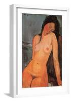 Seated Nude, c.1917-Amedeo Modigliani-Framed Art Print