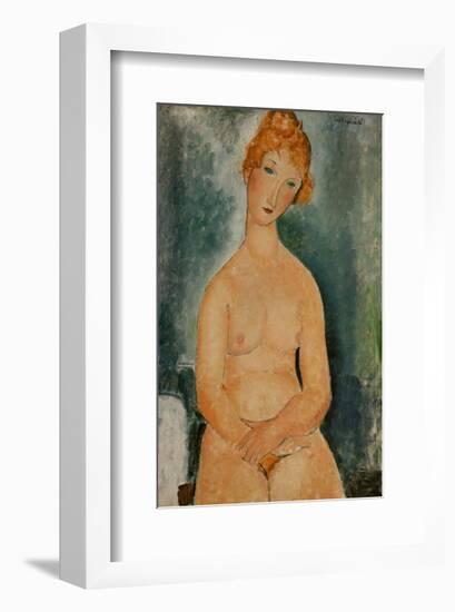 Seated Nude, c.1918-Amedeo Modigliani-Framed Art Print