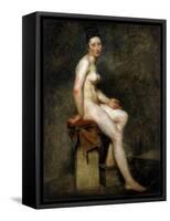 Seated Nude, Mademoiselle Rose, 19th Century-Eugene Delacroix-Framed Stretched Canvas