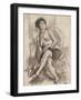 Seated Nude Model, C.1925-26-Jules Pascin-Framed Giclee Print