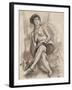 Seated Nude Model, C.1925-26-Jules Pascin-Framed Giclee Print