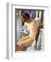 Seated Nude; Nu Assise-Henri Lebasque-Framed Giclee Print