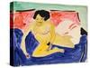 Seated Nude on Divan, 1909-Ernst Ludwig Kirchner-Stretched Canvas