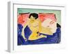 Seated Nude on Divan, 1909-Ernst Ludwig Kirchner-Framed Giclee Print