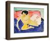 Seated Nude on Divan-Ernst Ludwig Kirchner-Framed Giclee Print