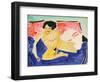 Seated Nude on Divan-Ernst Ludwig Kirchner-Framed Giclee Print