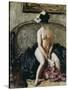 Seated Nude: The Black Hat-Philip Wilson Steer-Stretched Canvas