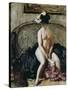 Seated Nude: The Black Hat-Philip Wilson Steer-Stretched Canvas