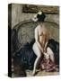 Seated Nude: The Black Hat-Philip Wilson Steer-Stretched Canvas