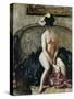 Seated Nude: The Black Hat-Philip Wilson Steer-Stretched Canvas