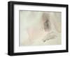 Seated Nude with Dishevelled Hair (W/C on Paper)-Auguste Rodin-Framed Giclee Print