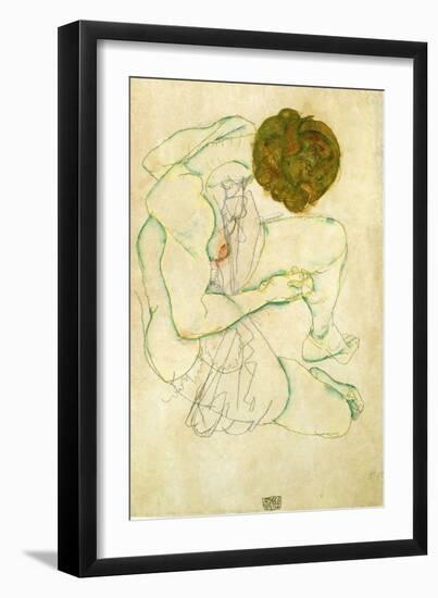 Seated Nude Woman, 1914-Egon Schiele-Framed Giclee Print