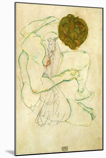 Seated Nude Woman, 1914-Egon Schiele-Mounted Giclee Print