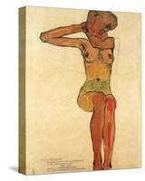 Seated Nude-Egon Schiele-Stretched Canvas
