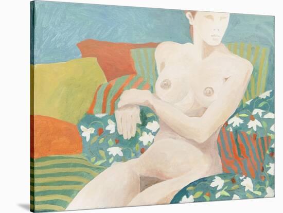 Seated nude-Jennifer Abbott-Stretched Canvas