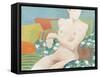 Seated nude-Jennifer Abbott-Framed Stretched Canvas