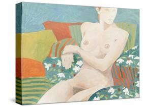 Seated nude-Jennifer Abbott-Stretched Canvas