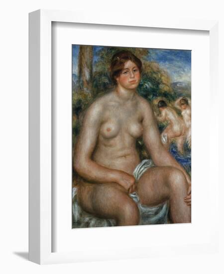 Seated Nude-Pierre-Auguste Renoir-Framed Giclee Print