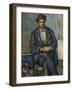 Seated Peasant, c.1892-96-Paul Cezanne-Framed Giclee Print