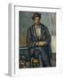 Seated Peasant, c.1892-96-Paul Cezanne-Framed Giclee Print